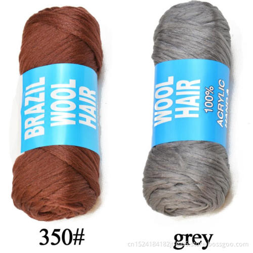 hair yarn Brazilian wool hair low temperature flame retardant synthetic fiber for braiding